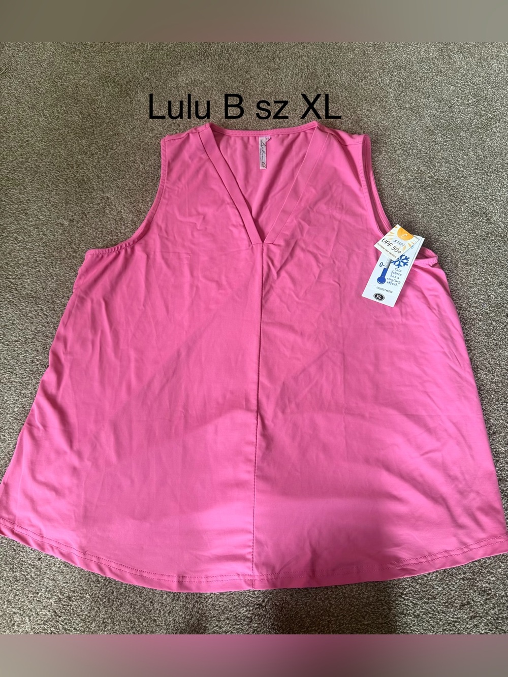 Lulu-B Bright Pink V-Neck Sleeveless Camisole